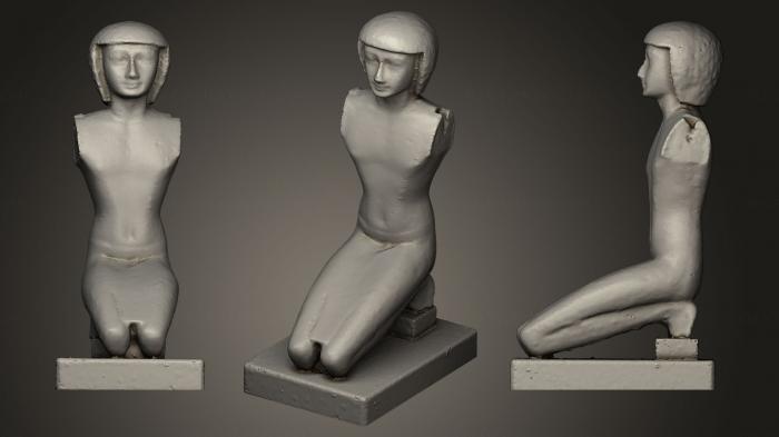 نموذج ثلاثي الأبعاد لآلة CNC التماثيل والنقوش المصرية كاهن مصري
